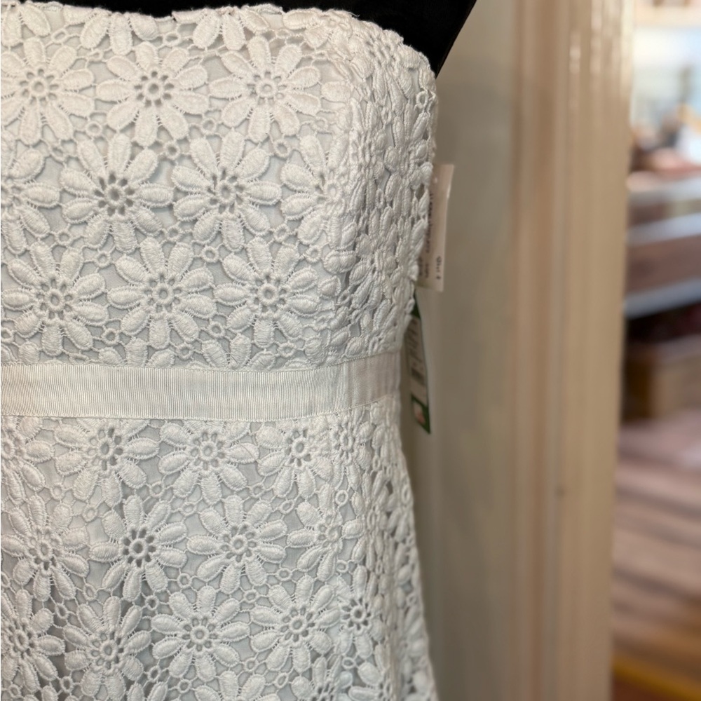 Lilly Pulitzer White Strapless Midi Sundress
